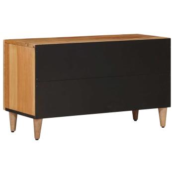 TV-Schränk mit Speicher Natur 80 x 33 x 46 cm Massivholz Mango