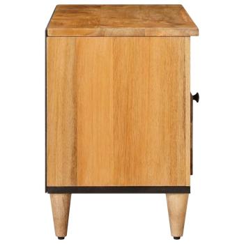 TV-Schränk mit Regal Natur 100 x 33 x 46 cm Massivholz Mango