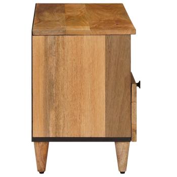 TV-Schränk mit Regal Natur 100 x 33 x 46 cm Massivholz Mango
