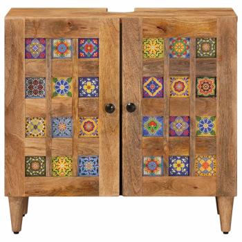 Waschbeckenschrank Natur 62 x 33 x 58 cm Massivholz Mango
