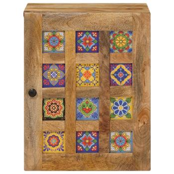 Badezimmer Hängeschrank Natur 38 x 33 x 48 cm Massivholz Mango
