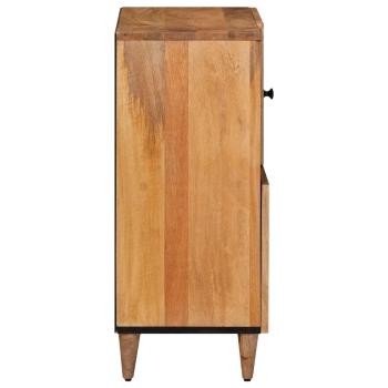 Sideboard mit Speicher Natur 80 x 33 x 75 cm Massivholz Mango