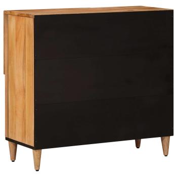 Sideboard mit Speicher Natur 80 x 33 x 75 cm Massivholz Mango