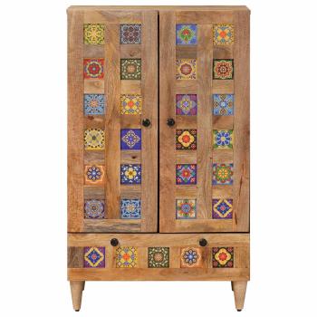 Highboard Natur 60 x 33,5 x 100 cm Massivholz Mango