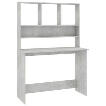 Schreibtisch mit Regalen Betongrau 110x45x157 cm Holzwerkstoff
