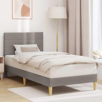 ARDEBO.de - Bettrahmen mit Kopfteil Taupe 100 x 200 cm Stoff
