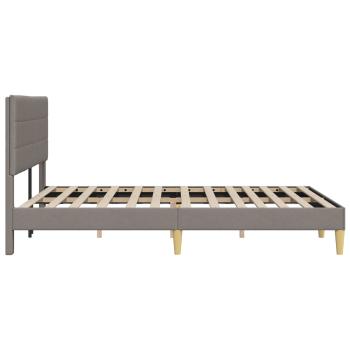 Bettrahmen mit Kopfteil Taupe 140 x 200 cm Stoff