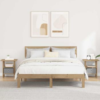 ARDEBO.de - Nachttisch 2 stk. Artisan-Eiche 41 x 40 x 45 cm Holzwerkstoff
