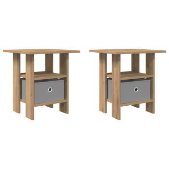 Nachttisch 2 stk. Artisan-Eiche 41 x 40 x 45 cm Holzwerkstoff