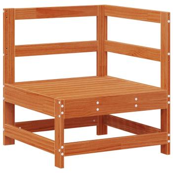 Gartenecksofa Massives Kiefernholz Wachsbraun 62 x 62 x 70,5 cm