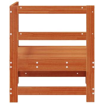 Gartenecksofa Massives Kiefernholz Wachsbraun 62 x 62 x 70,5 cm