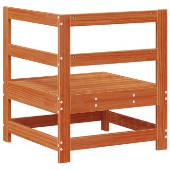 Gartenecksofa Massives Kiefernholz Wachsbraun 62 x 62 x 70,5 cm