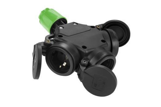 ARDEBO.de - SIROX-3-f-Kpl.-FD, sw/gr IP44 kpl. mit Überwurfmutter