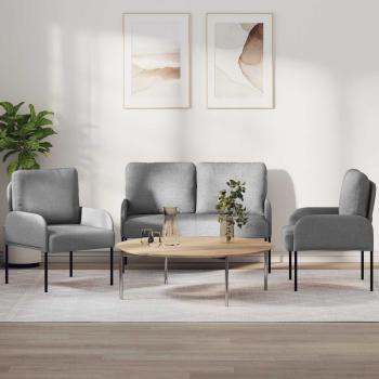 ARDEBO.de - Sofagarnituren 3 stk. Hellgrau Sperrholz