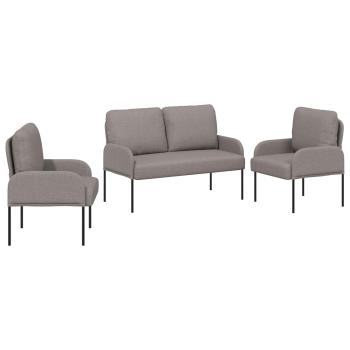 Sofagarnituren 3 Stk. Taupe Sperrholz