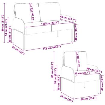 Sofagarnituren 3 Stk. Taupe Sperrholz