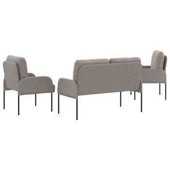 Sofagarnituren 3 Stk. Taupe Sperrholz