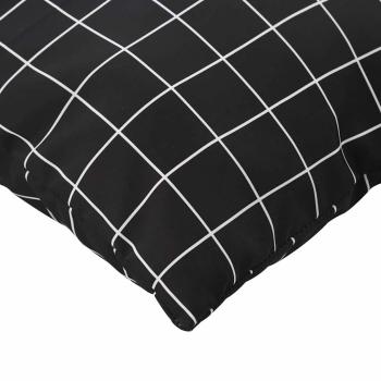Streupillows 4 pcs Schwarz kariert 60 x 60 cm Polyesterstoff