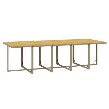 15-tlg. Garten-Essgruppe mit Kissen Poly Rattan Beige