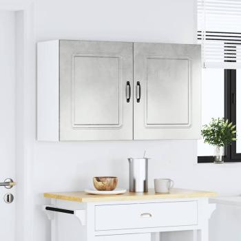 ARDEBO.de - K?chen-H?ngeschr?nke 2 Stk. Kalmar Betongrau Holzwerkstoff