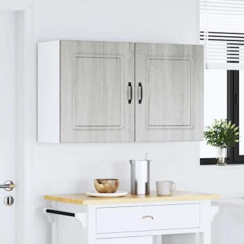 ARDEBO.de - Küchen-Hängeschränke 2 Stk. Kalmar Grau Sonoma Holzwerkstoff