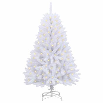 Künstlicher Weihnachtsbaum Weiß 150 cm PVC und Metall