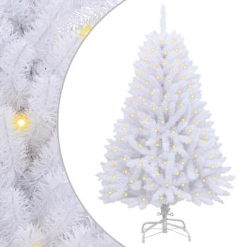 Künstlicher Weihnachtsbaum Weiß 150 cm PVC und Metall