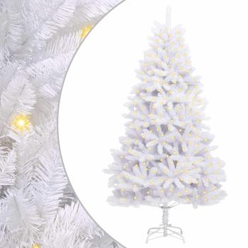 Künstlicher Weihnachtsbaum Weiß 270 cm PVC und Metall