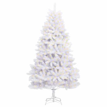 Künstlicher Weihnachtsbaum Weiß 270 cm PVC und Metall