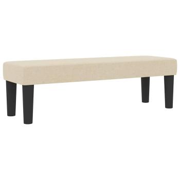 Boxspringbett mit Kopfteil Creme 120 x 190 cm Stoff