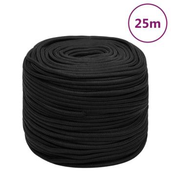 ARDEBO.de - Bootsseil Schwarz 6 mm 25 m Polypropylen