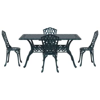 Garten Essgruppe 5 pcs Grün Aluminium