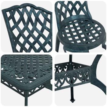 Garten Essgruppe 5 pcs Grün Aluminium