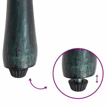 Gartentisch Set 3 pcs Grün Gussaluminium