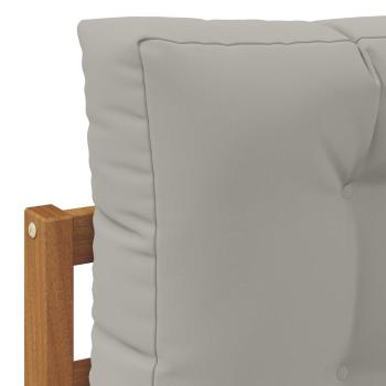 2 stk. Outdoor-Sofagarnitur Massives Akazienholz und Polyester