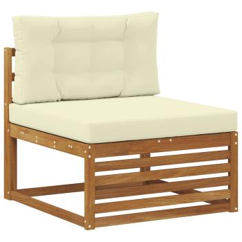 5 stk. Outdoor-Sofagarnitur Massives Akazienholz und Polyester