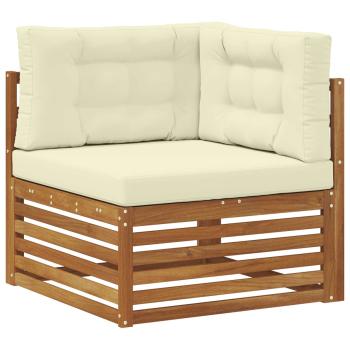 5 stk. Outdoor-Sofagarnitur Massives Akazienholz und Polyester