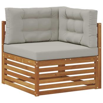7 stk. Outdoor-Sofagarnitur Massives Akazienholz und Polyester