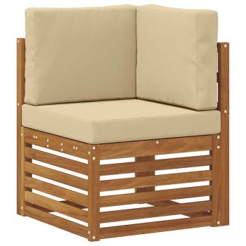 5 stk. Outdoor-Sofagarnitur Massives Akazienholz und Polyester