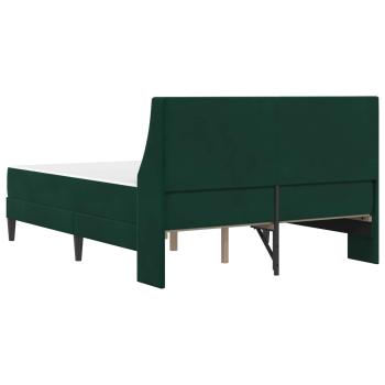Bettgestell mit Matratze Dunkelgrün 120 x 190 cm Samt