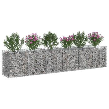 Gabionen-Hochbeet 2 stk. 300 x 50 x 60 cm Verzinkter Stahl