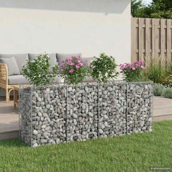 ARDEBO.de - Gabionen-Hochbeet 2 stk. 200 x 50 x 80 cm Verzinkter Stahl