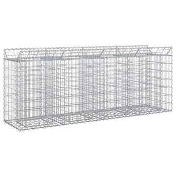 Gabionen-Hochbeet 2 stk. 200 x 50 x 80 cm Verzinkter Stahl