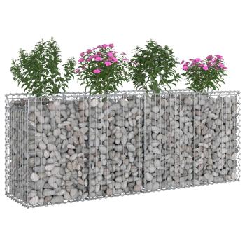 Gabionen-Hochbeet 2 stk. 200 x 50 x 80 cm Verzinkter Stahl