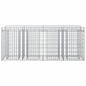 Gabionen-Hochbeet 2 stk. 200 x 50 x 80 cm Verzinkter Stahl