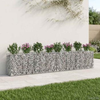 ARDEBO.de - Gabionen-Hochbeet 3 stk. 400 x 50 x 80 cm Verzinkter Stahl