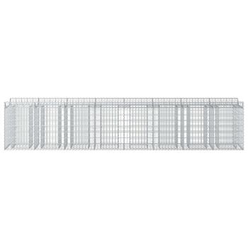 Gabionen-Hochbeet 3 stk. 400 x 50 x 80 cm Verzinkter Stahl