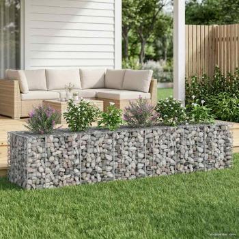 ARDEBO.de - Gabionen-Hochbeet 2 stk. 260 x 60 x 55 cm Verzinkter Stahl