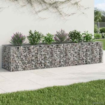 Gabionen-Hochbeet 2 stk. 260 x 60 x 55 cm Verzinkter Stahl
