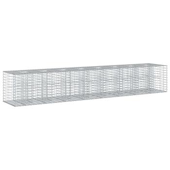 Gabionen-Hochbeet 2 stk. 340 x 60 x 55 cm Verzinkter Stahl